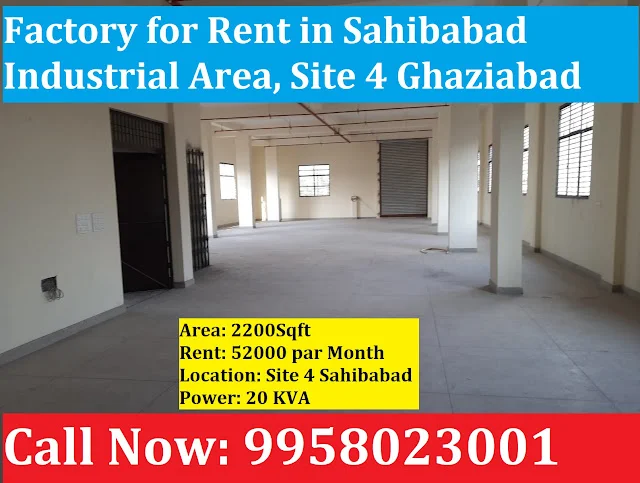 Factory for Rent in Sahibabad industrial area