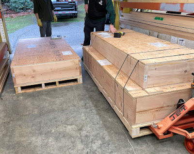 Crates need to be stout to protect the shoji in transit.