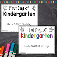 first day of kindergarten certificates