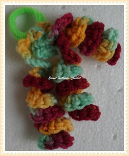 Sweet Nothings Crochet curly wurly scrunchies for hair