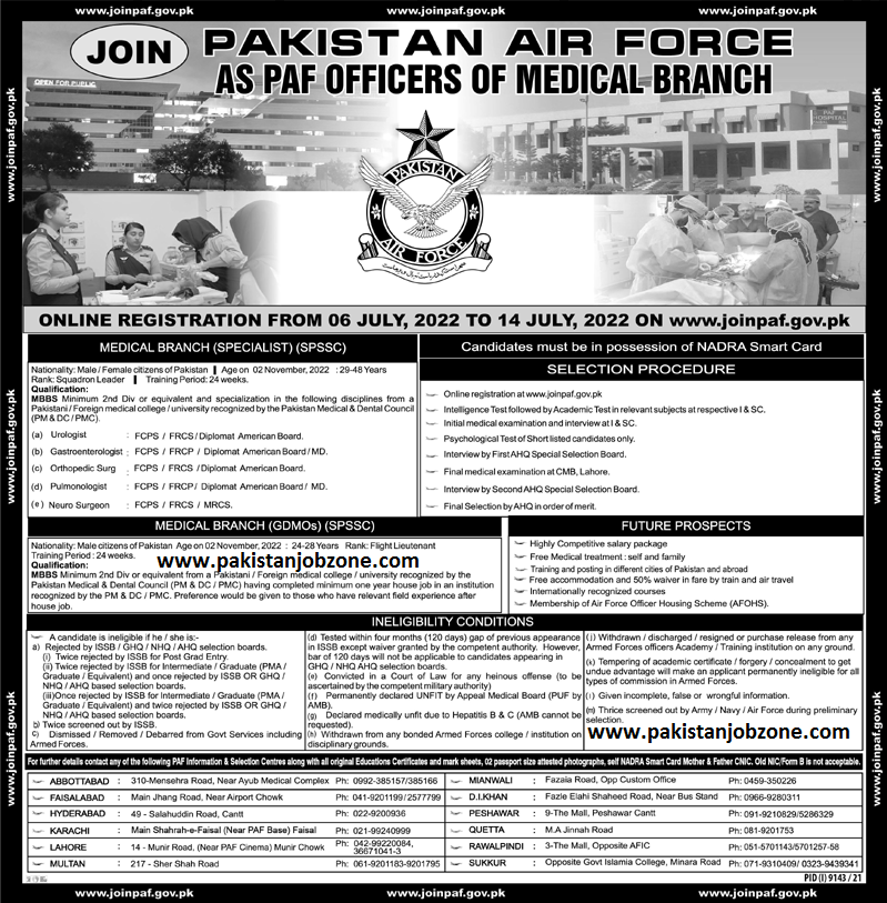 www.joinpaf.gov.pk Jobs 2022 - PAF Pakistan Air Force Jobs 2022 in Pakistan