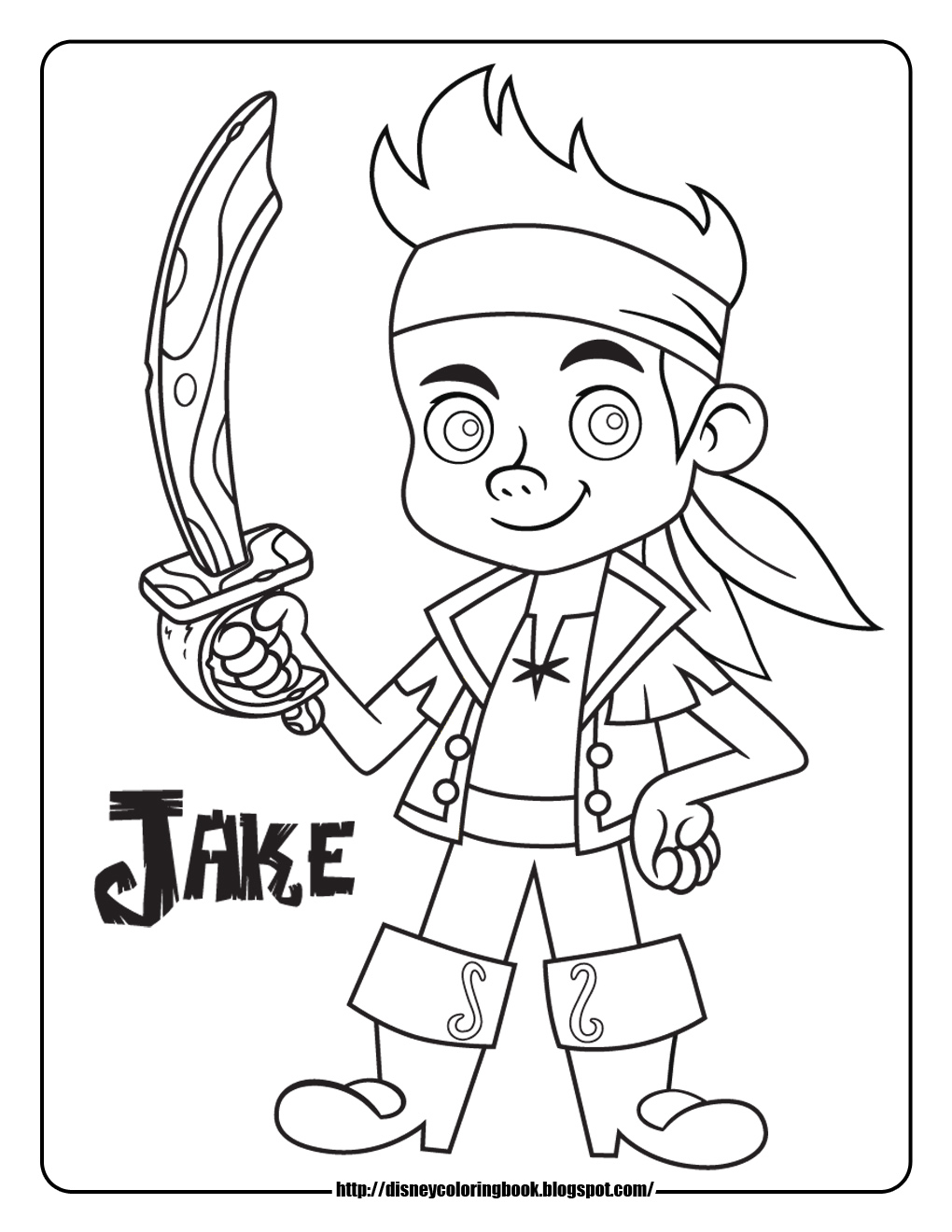 Download Jake and the Neverland Pirates 1: Free Disney Coloring ...