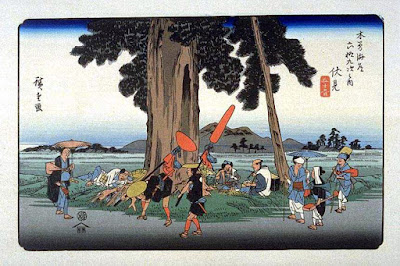 Ukiyo-e. Träsnitt. Eisen & Hiroshige. Sixty-nine Stations of the Kisokaidô/Nakasendō