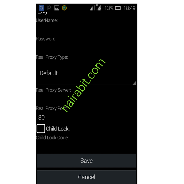 Airtel 0.0kobo Unlimited Free Browsing Psiphon settings 2