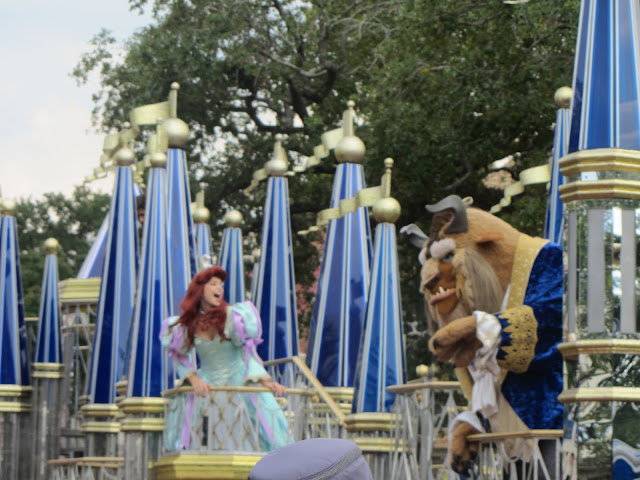 Princess Ariel and Beast Characters Walt Disney World Parade