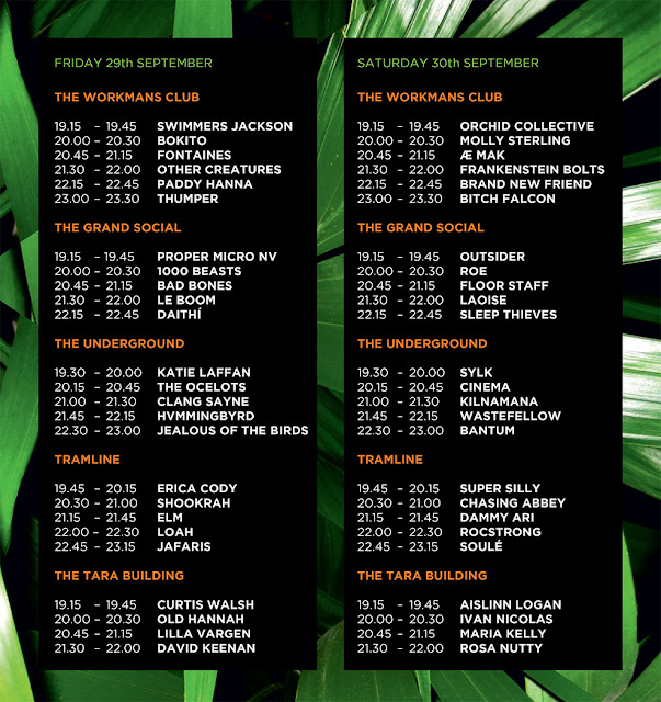 Hard Working Class Heroes Timetable Line-Up 2017 HWCH