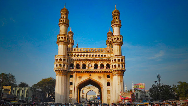 Charminar is the landmark of the Hyderabad city