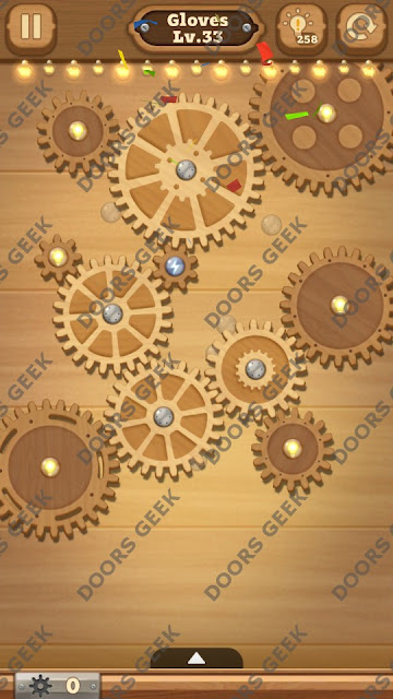 Fix it: Gear Puzzle [Gloves] Level 33 Solution, Cheats, Walkthrough for Android, iPhone, iPad and iPod