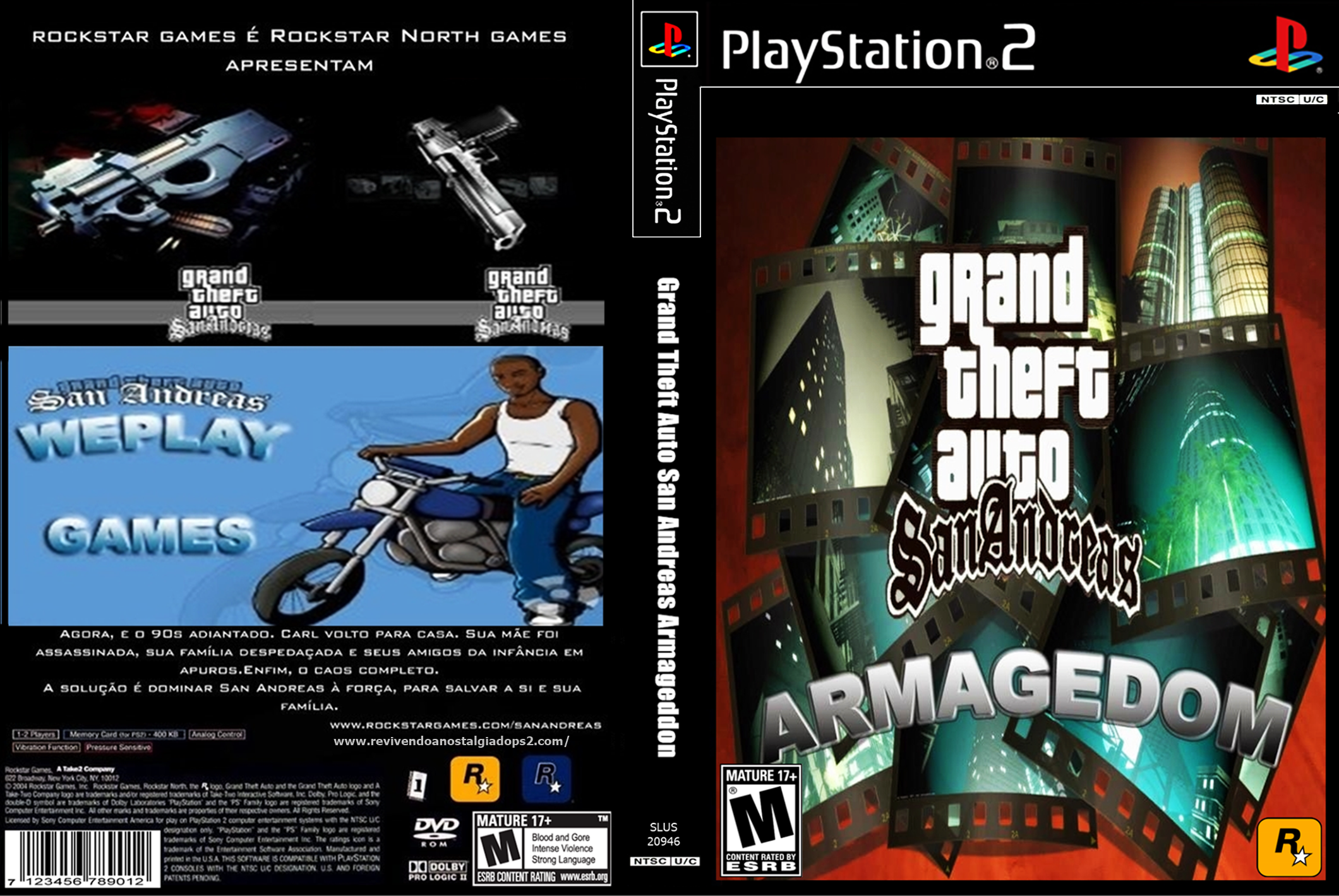 Meu PS2 Nostalgia: GTA San Andreas PT-BR (v1.03) DVD ISO PS2