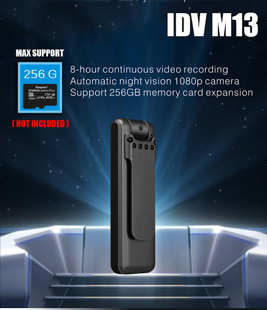 IDV M13 One-button Operating Camera Pen Video Photos Recorder Security Cam Police Body Worn Camera Bicycle Action Camcorder