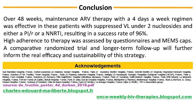 Leibowitch ANRS162-4D NCT02157311 hiv failure trial maintenance ARV therapy with a 4days