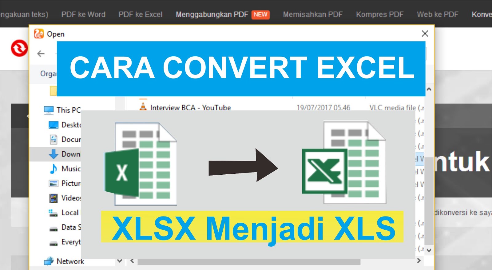 Dunia Pelajar Cara Mengubah Format Excel Xlsx Menjadi Xls Lewat