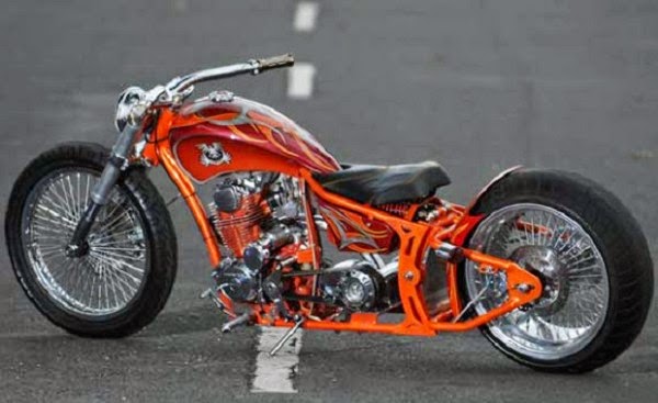 Kumpulan foto-foto Modifikasi Motor Tiger Jadi Harley 