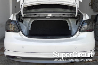 SUPERCIRCUIT Rear Strut Bar made for the 2nd generation Toyota Vios (XP-90/ NCP93).