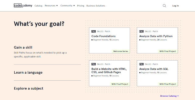 Codecademy official website screenshot