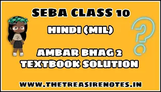 Ambar Bhag 2 Chapter-10 तीर्थ यात्रा Question Answer'2023 | SEBA CLASS 10 | The Treasure Notes