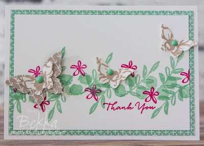 What I Love Leaves and Butterflies Thank You Card made with supplies from Stampin' Up! UK