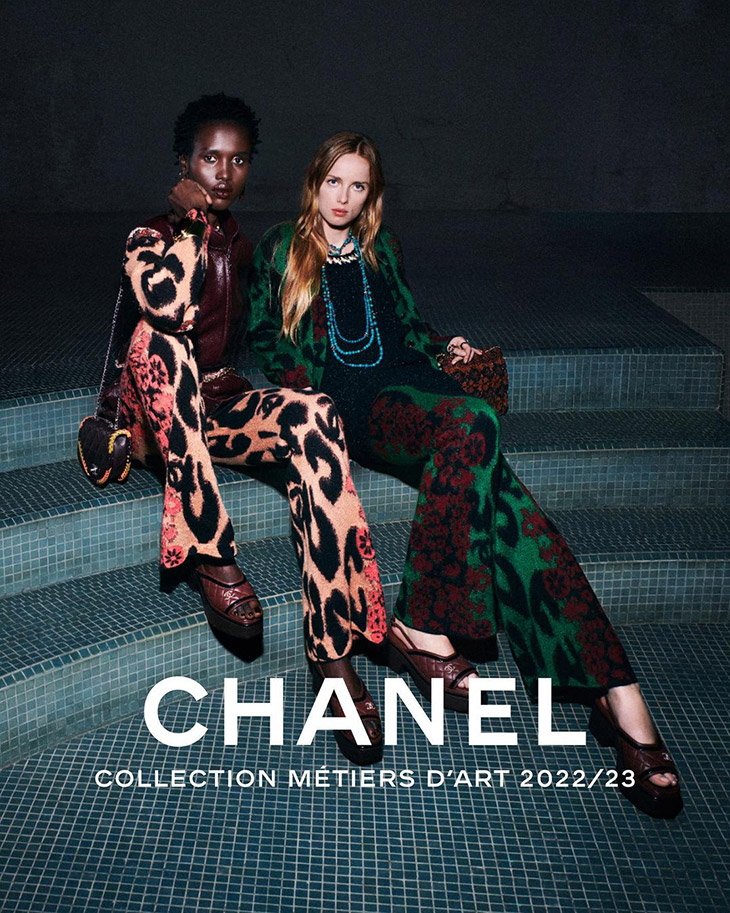 CHANEL Unveils Eye-Catching Pre-Fall 2023 Collection Modeled by Amar Akway  & Rianne van Rompaey