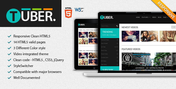 Tuber Social Video HTML Template - Portfolio Creative
