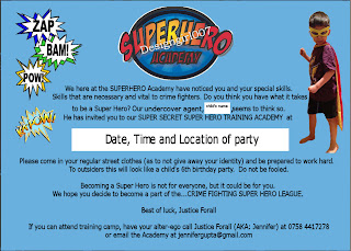  Birthday Party Invitation Wording on Jennifer S 2 Cents  Super Hero Birthday Party For My 6 Year Old