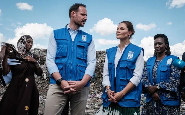 Crown Princess Victoria wore a new pleated skirt by H&M Studio Collection. Kitengela traditional Massai outfits