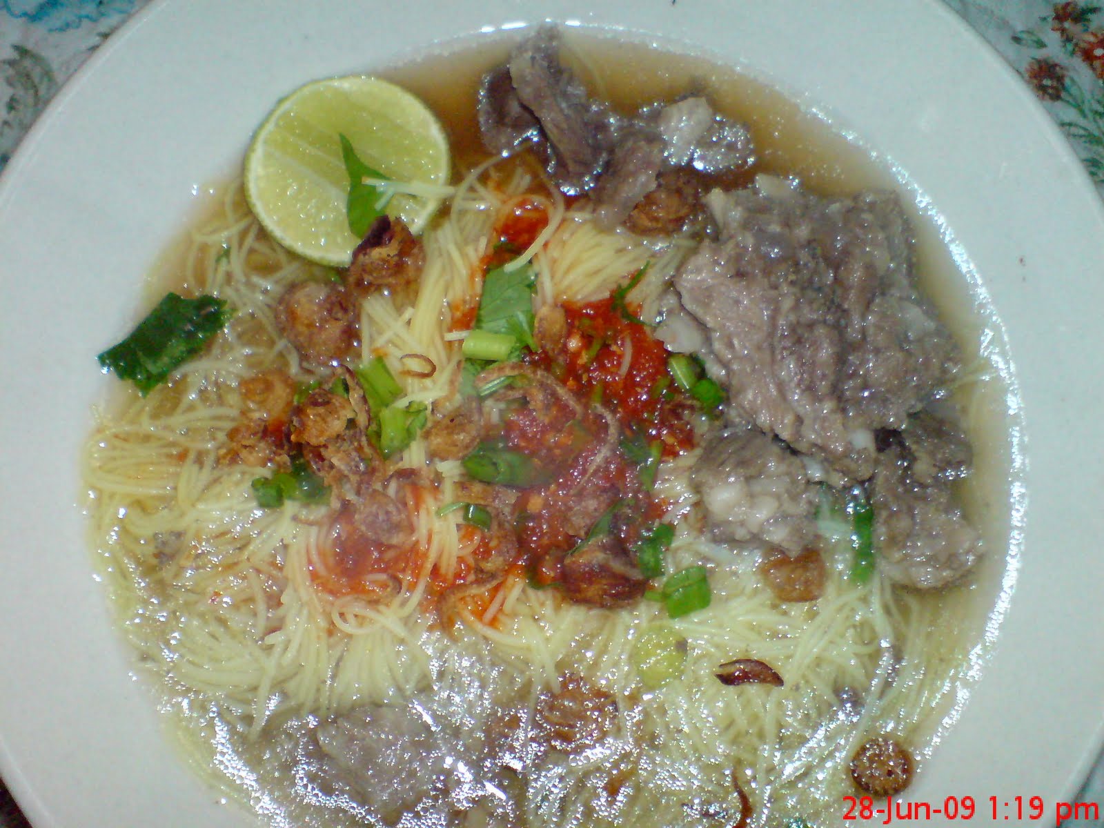 Bihun Sup Tulang  Kulit Kayu Manis