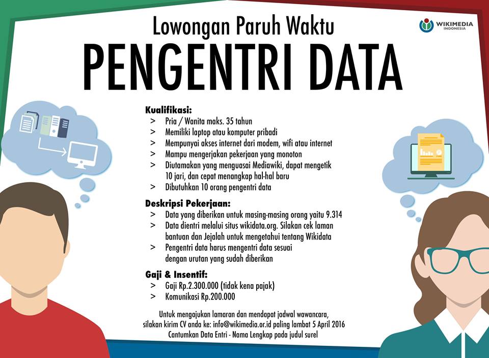 Info Lowongan Kerja April 2016 - Wikimedia Indonesia 