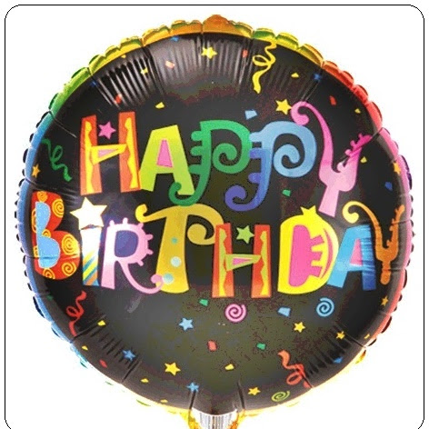 Balon Foil Bulat Motif HAPPY BIRTHDAY / Balon Foil Bulat HBD (08)