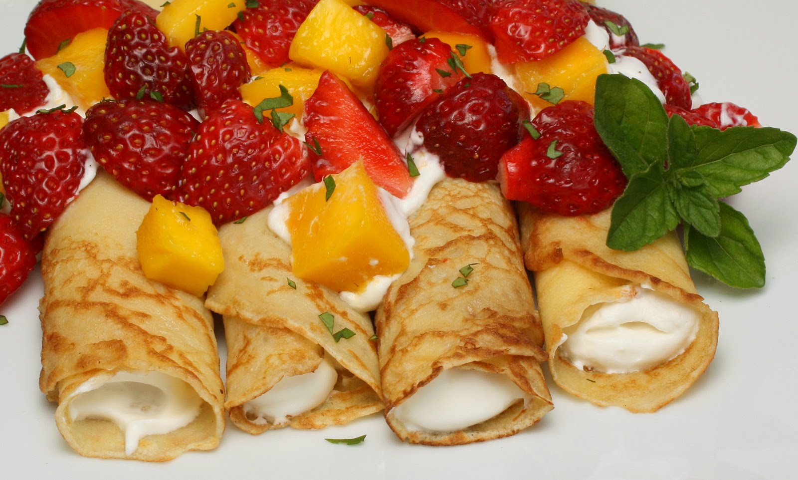 Strawberry Mango CREPES ~ A Special Treat for Dad | Wives with Knives
