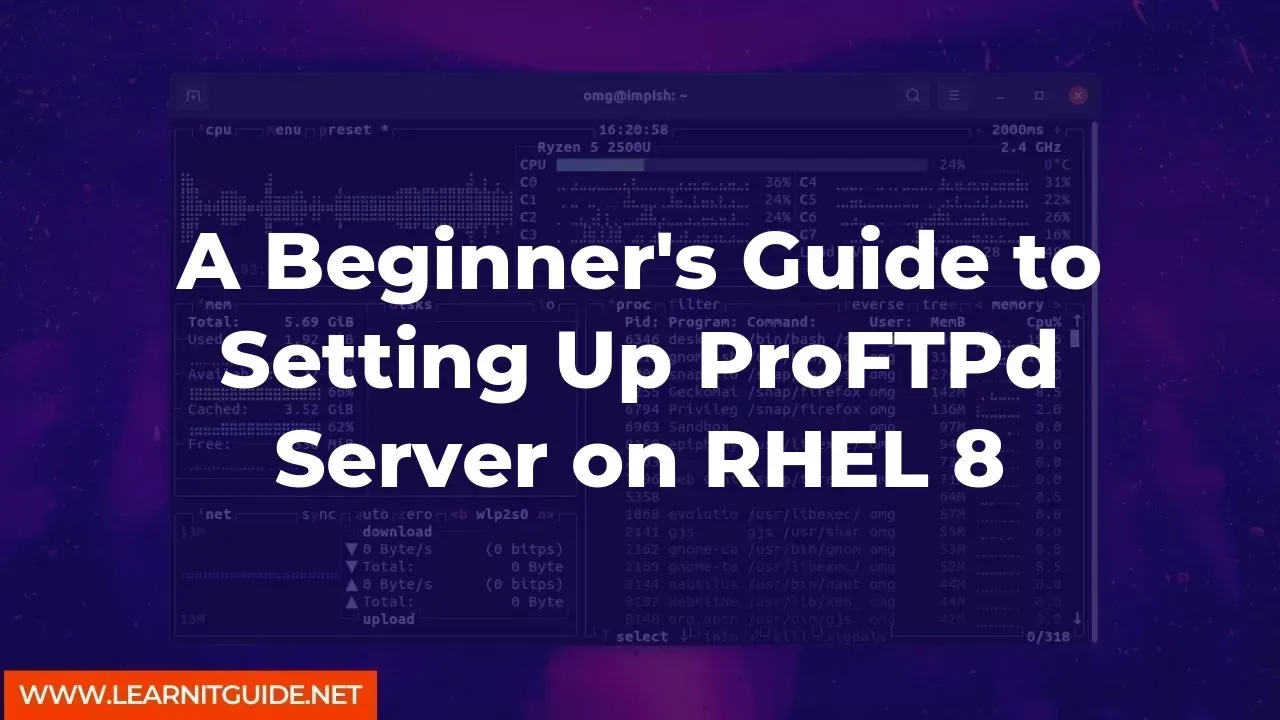 A Beginners Guide to Setting Up ProFTPd Server on RHEL 8