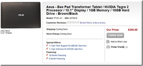 asus transformer bestbuy
