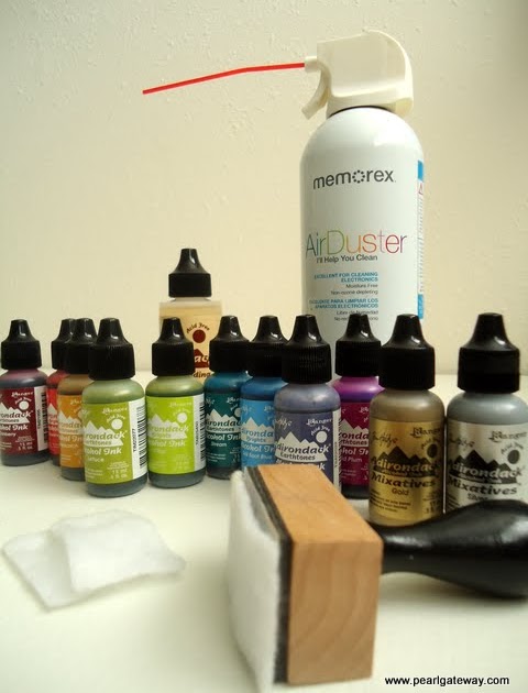 Pearl Gateway: How to Use Tim Holtz Adirondack Alcohol Ink ...