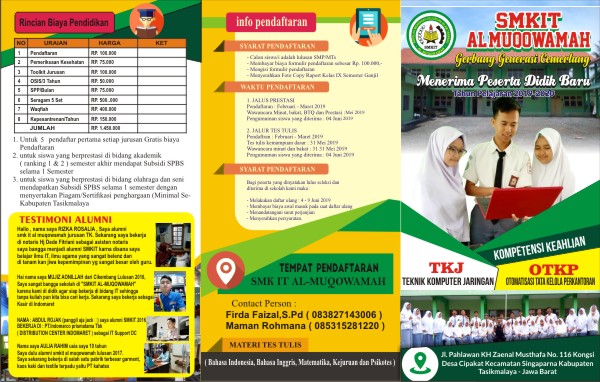 Download Contoh  Brosur  Sekolah  SMK Format CDR KARYAKU