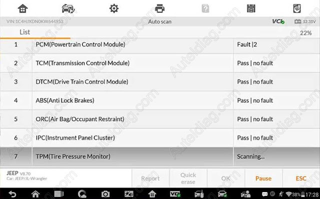 How to use a Autel scan tool to access FCA vehicles  12