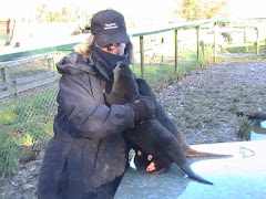 Mandy dressed for the cold, but