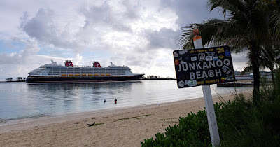 Cruise ship sailing into Nassau port