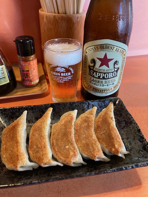 gyoza & beer