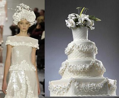 Check out these Chanelinspired wedding cakes Channel wedding dress and