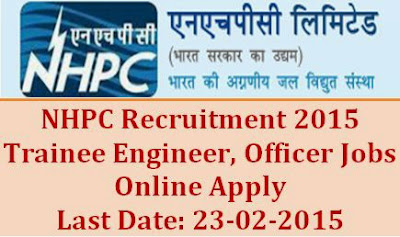 NHPC Recruitment 2015
