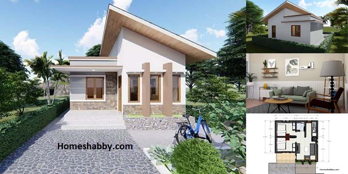 Desain dan Denah Rumah Kecil Ukuran 6 x 7 M dengan Konsep ...