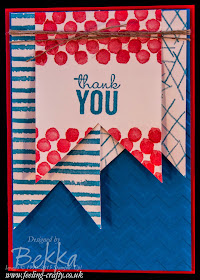 Nautical Thank You Card which shows that Painted Petals from Stampin' Up! is not just for girly cards - see lots of ideas on this blog