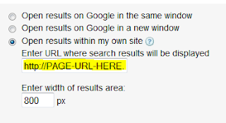 AdSense search settings