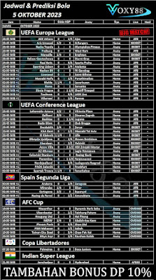 jadwal bola hari ini