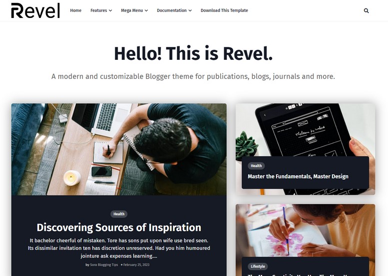 Revel Blogger Template