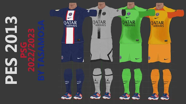 Paris Saint-Germain 2022-2023 Kits For PES 2013