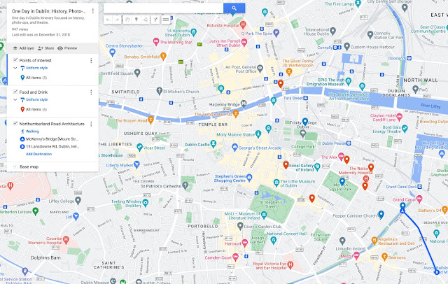 Things to do in Dublin Map