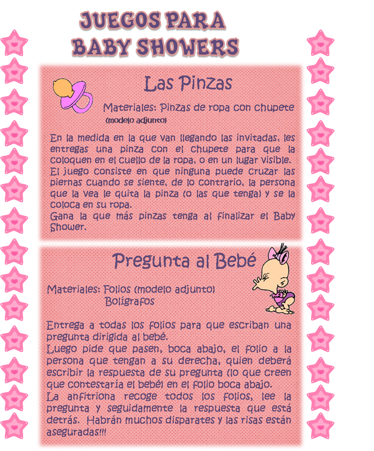 Juegos para baby shower divertidos y originales - Imagui