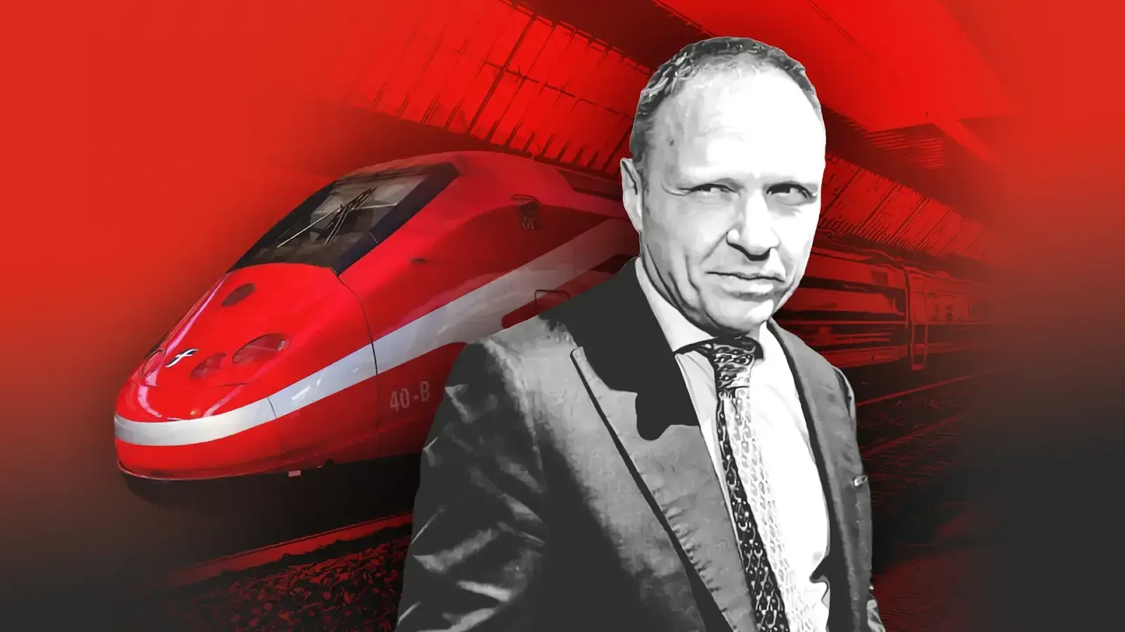 Ministro Lollobrigida e un Frecciarossa