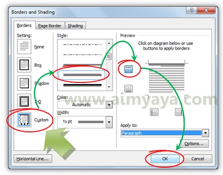 Garis panjang dua sering digunakan sebagai pembatas kop surat ataupun pembatas ketikan ant Cara Membuat Garis Panjang Dua di Ms Word 2010