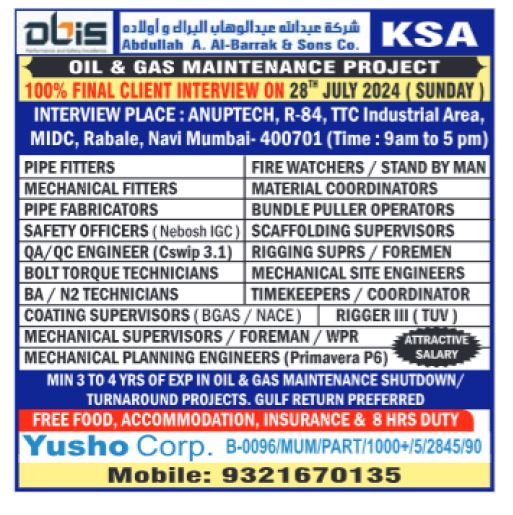 27 July 2024 - Assignment Abroad Times Gulf Vacancy Paper